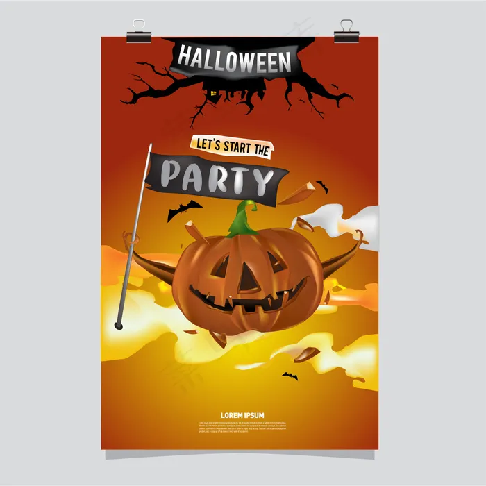 万圣节失量图ai矢量模版下载