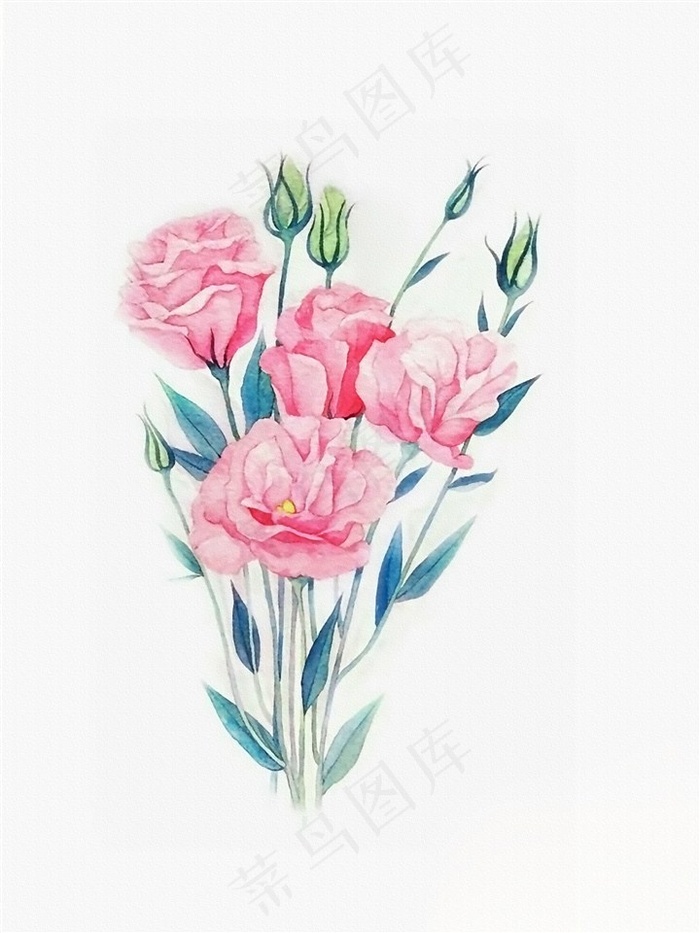 手绘唯美玫瑰花