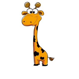 长颈鹿卡通简笔