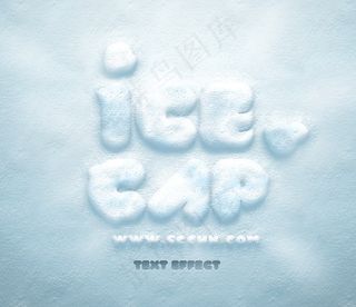 ps冰雪效果文字特效（可编辑）