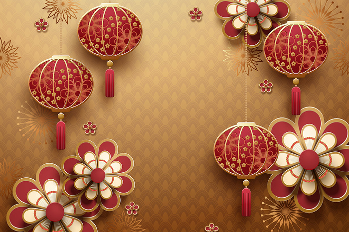 中式传统新年春节矢量素材eps,ai矢量模版下载