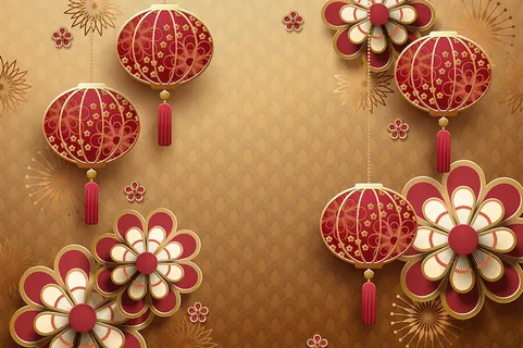 中式传统新年春节矢量素材