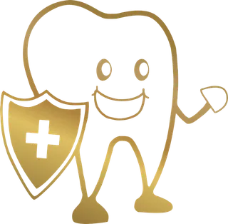 口腔洁素材 牙齿线稿黄色免扣全国爱牙日