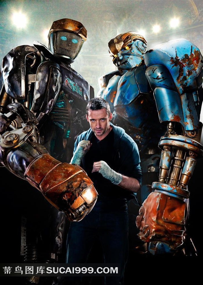 铁甲与斗士电影铁甲钢拳电影海报
