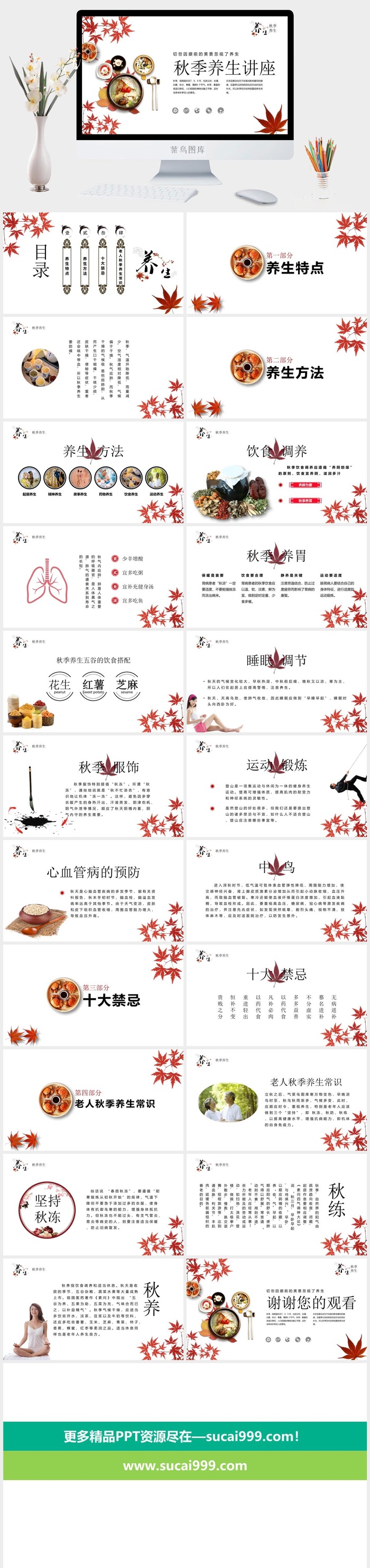 中医养生PPT模板