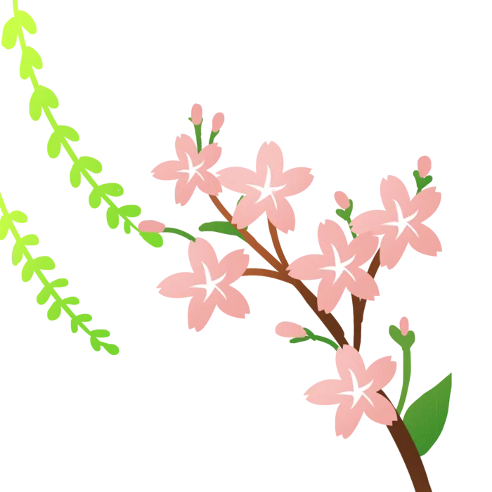 春天浪漫粉红色樱花手绘樱花梅花桃花花朵图片PNG免扣素材