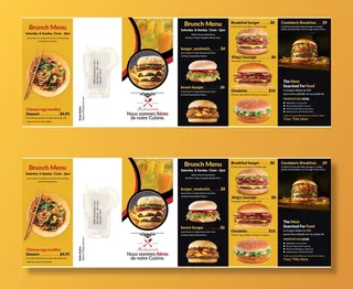 设计英文食物菜单素材