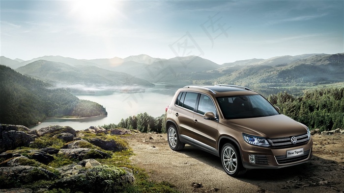 大众途观汽车山地越野广宣图
