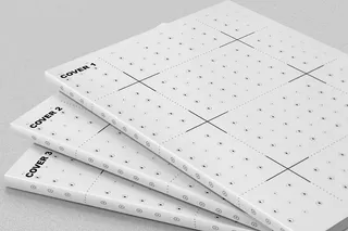 灰色简约大气画册样机