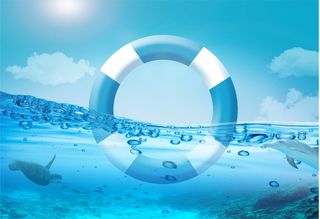 夏季清凉游泳背景