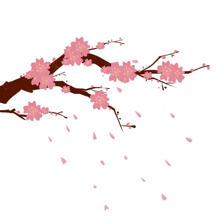 春天浪漫粉红色樱花手绘樱花梅花桃花花朵图片PNG免扣素材