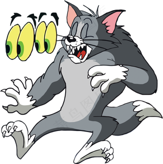 彩色动漫猫和老鼠图片