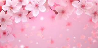 花朵粉色蝴蝶花瓣海报素材背景