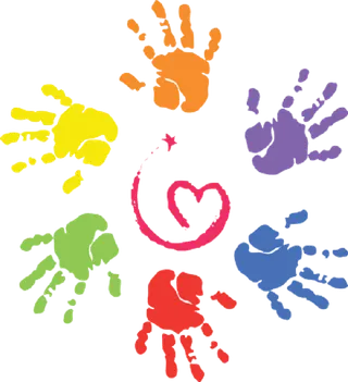 彩绘手掌卡通少儿兴趣班素材