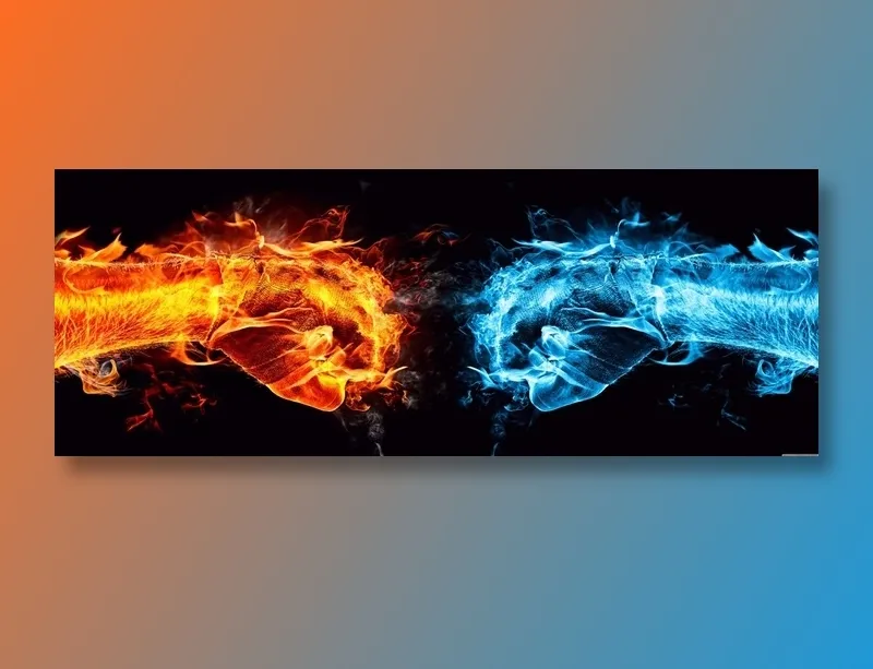 火拳与冰拳相撞