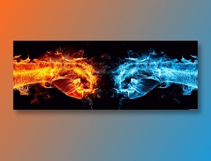 火拳与冰拳相撞