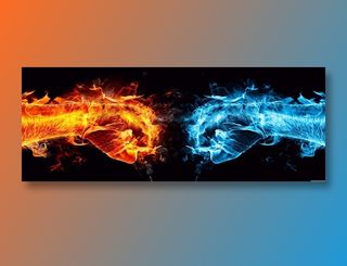 火拳与冰拳相撞