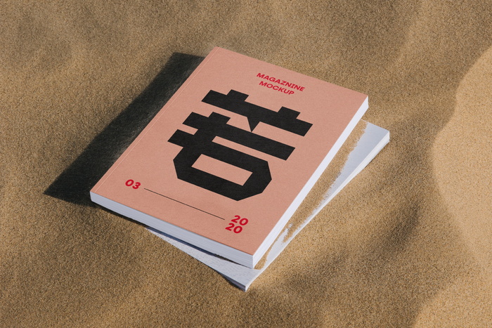 杂志书籍Thick Magazine Mockup