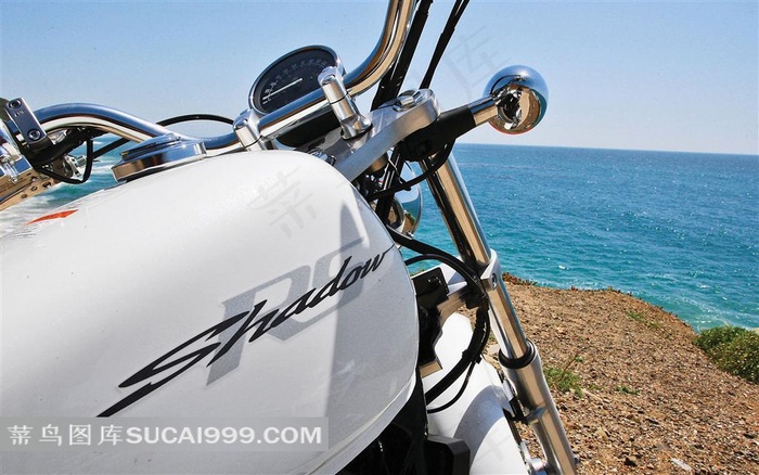 本田幻影Shadow摩托特写素材