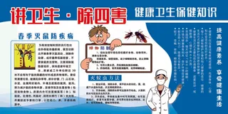 讲卫生除四害 除四害展板 除四害 夏季饮食常识 