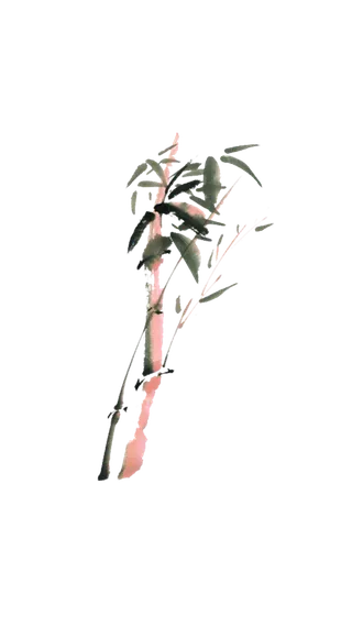 竹子水墨画中国风国画墨水书法竹子画