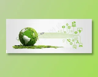 绿色科技环保地球背景