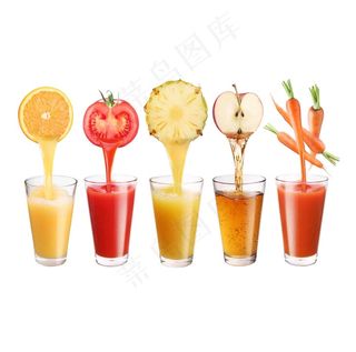 橙子西红柿等饮品创意摄影高清图片