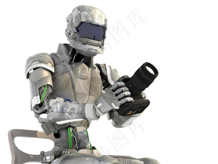 智能机器人3D渲染科幻海报超高清图片