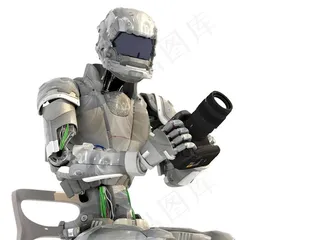 智能机器人3D渲染科幻海报超高清图片