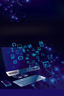 蓝色科技未来背景