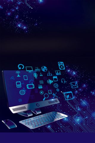 蓝色科技未来背景