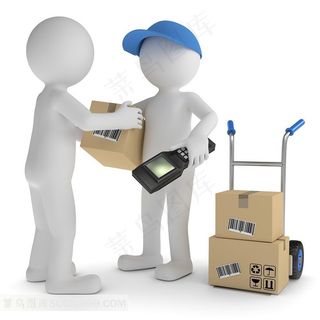 快递合作运输3d小人图片素材