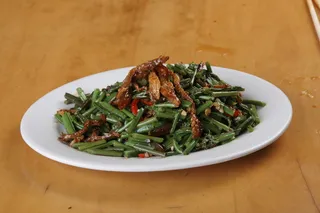 五花肉炒山蕨菜 (3)