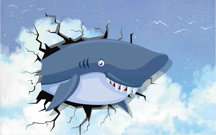 卡通儿童房背景墙