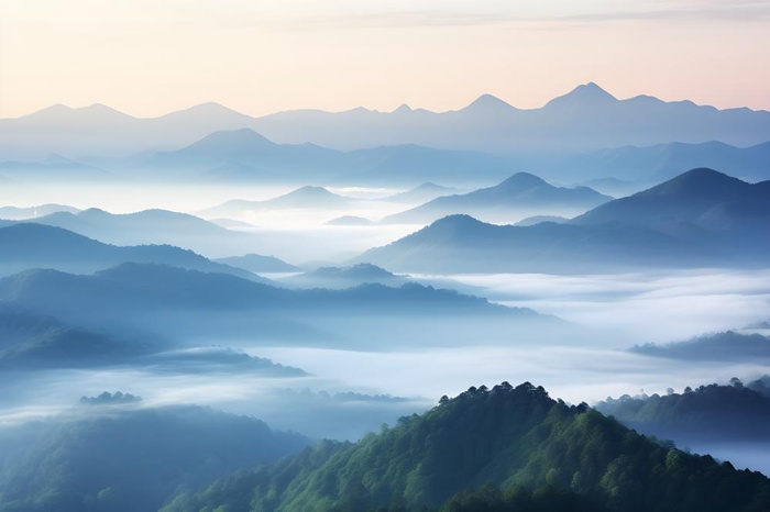山脉树林高空摄影(3600x2400)