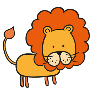 狮子卷发卡通