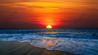 夕阳西下风景图