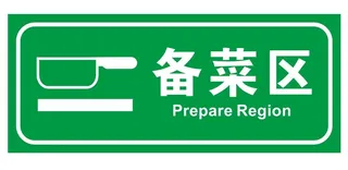 矢量备菜区导视牌