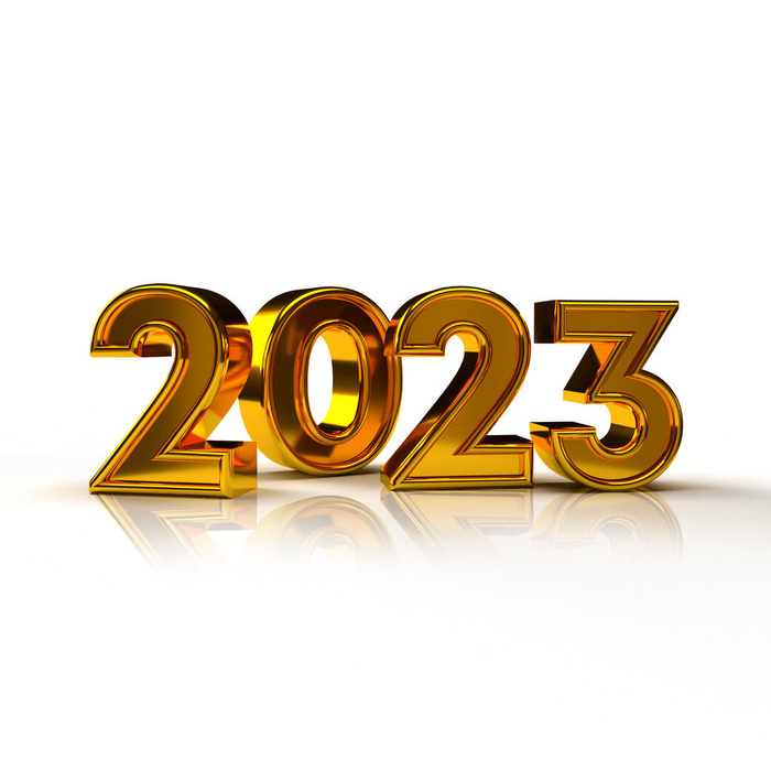 金色2023数字兔年免抠素材