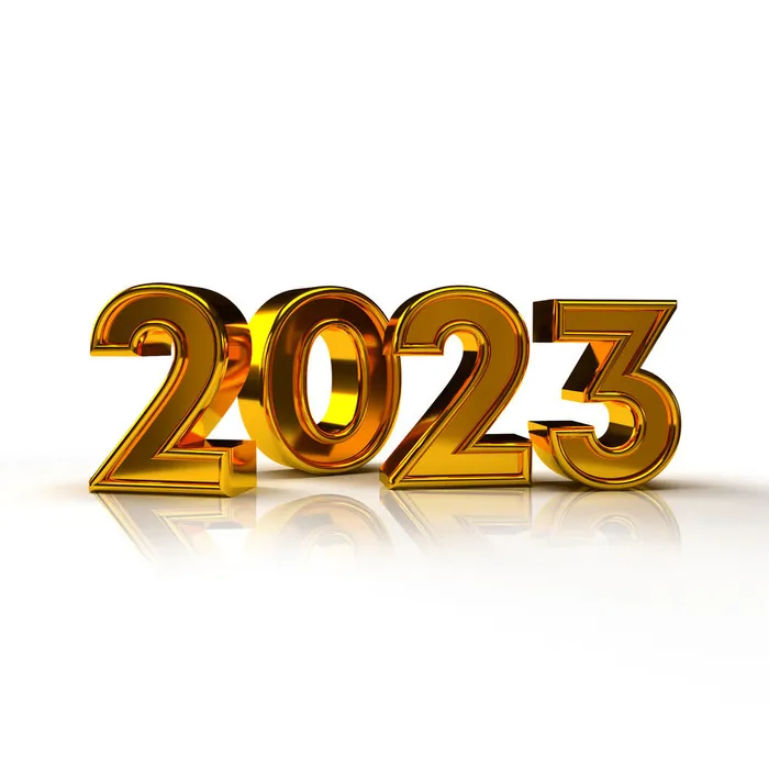 金色2023数字兔年免抠素材psd模版下载