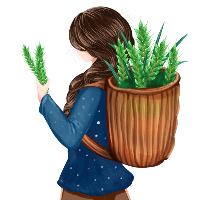 小满节气卡通图片