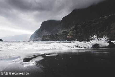 天空高山大海自然风景摄影高清图片