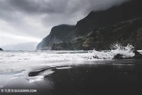 天空高山大海自然风景摄影高清图片