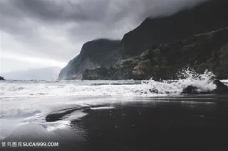 天空高山大海自然风景摄影高清图片