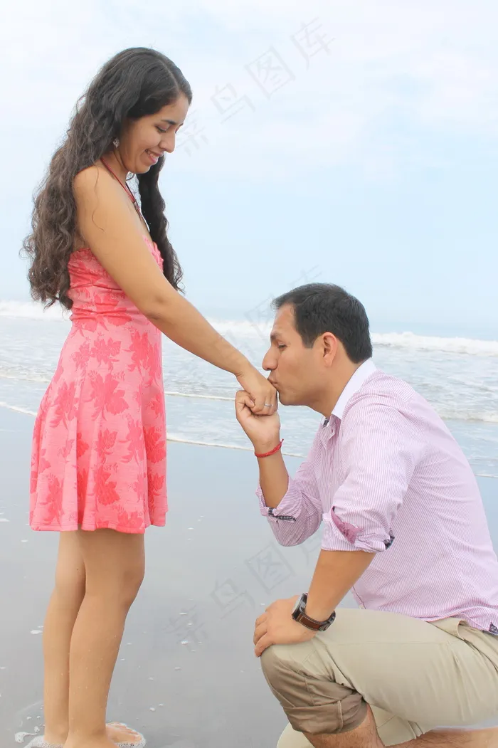 男生亲吻女生手背图片