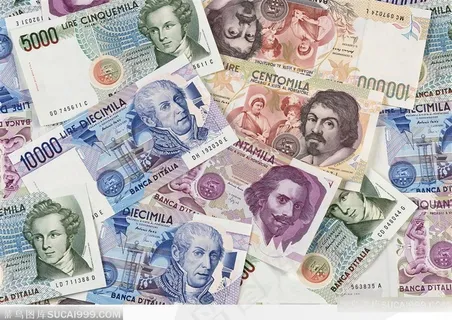 散落的各国钞票背景大图1