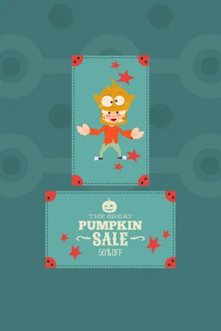 万圣节小鬼捣蛋儿童矢量插画扁平