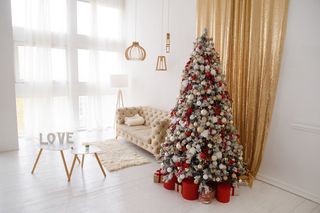 圣诞节圣诞壁炉圣诞树室内场景(66)