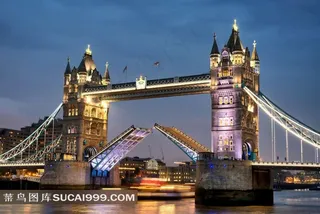 高清伦敦大桥夜景图片