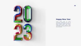 创意2023年新年兔年数字字体设计